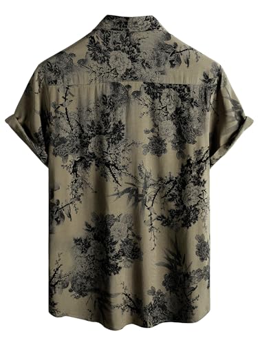 JOTOOK Men's Hawaiian Shirt Short Sleeve Button Down Casual Summer Beach Floral Shirts
| JOTOOK Mens Tropical Short Sle