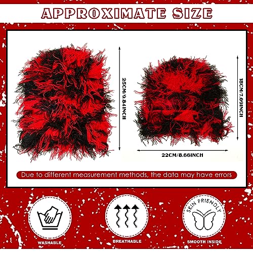 Chuarry Distressed Knitted Beanie - Thick Warm Winter Hat for Women and Men | Perfect Y2K Snow Cap with Fuzzy Skull Desi