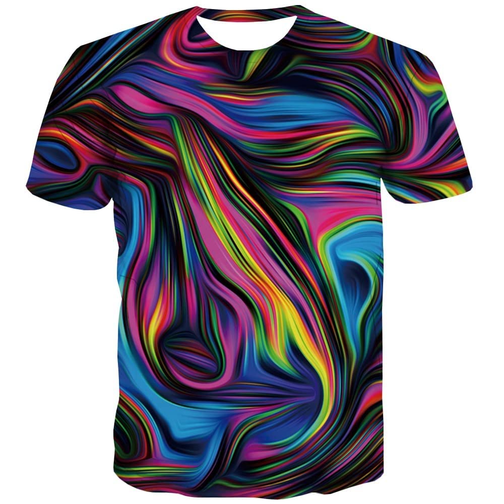 KYKU Colorful T-Shirts for Men 3D Printed Neon Abstract Tee Short Sleeve T-Shirt for Summer Festivals
| KYKU Colorful T