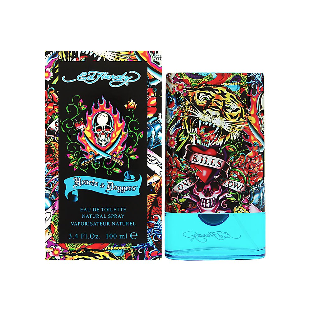 ED HARDY Men's Hearts & Daggers Cologne, Fragrance Spray, Eau De Toilette, |4 fl oz
