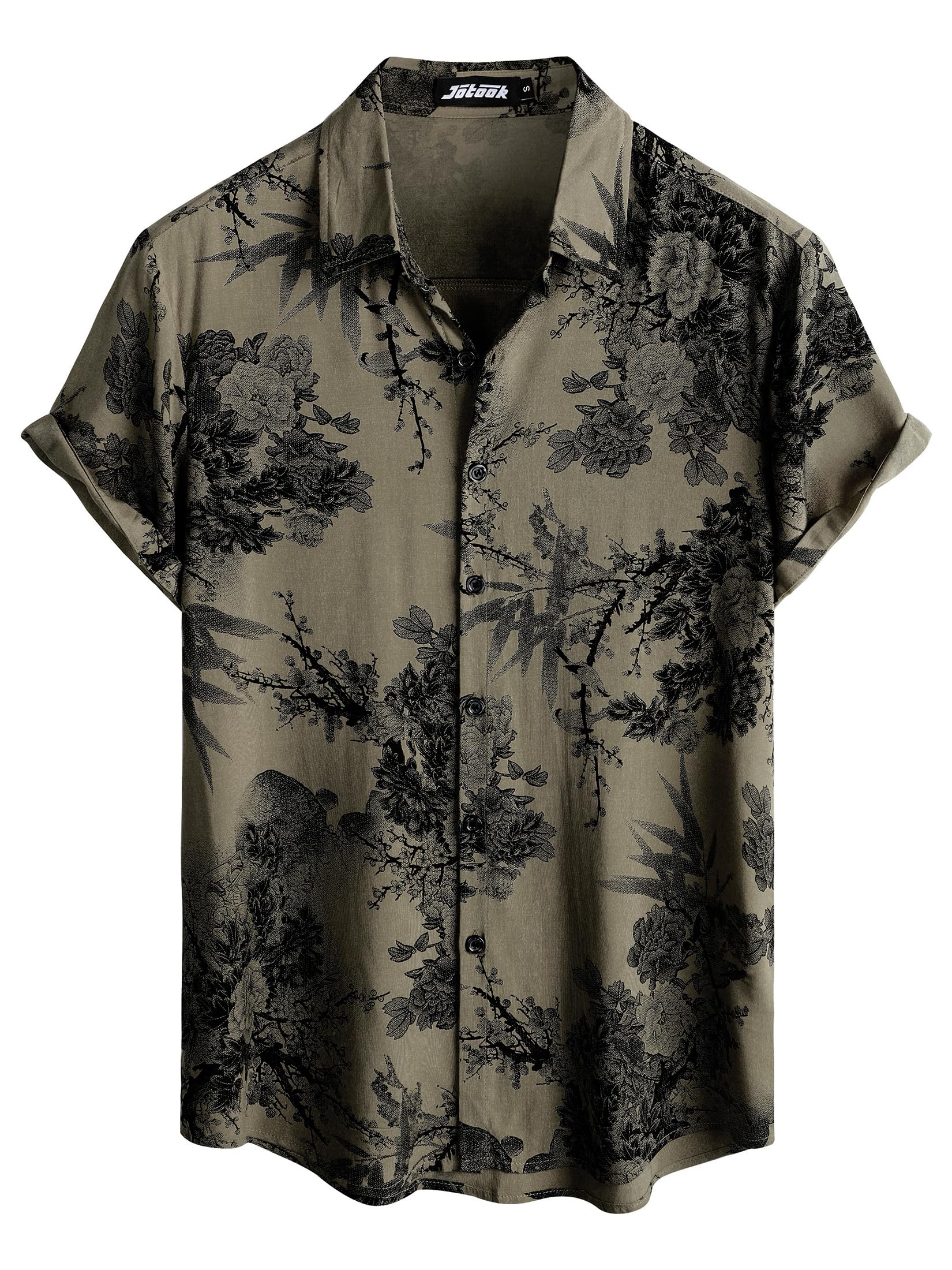 JOTOOK Men's Hawaiian Shirt Short Sleeve Button Down Casual Summer Beach Floral Shirts
| JOTOOK Mens Tropical Short Sle